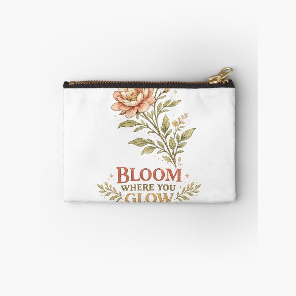 Item preview, Bloom Where You Glow Floral Botanical Cottagecore Quote Art Design designed and sold by inkoutninja.