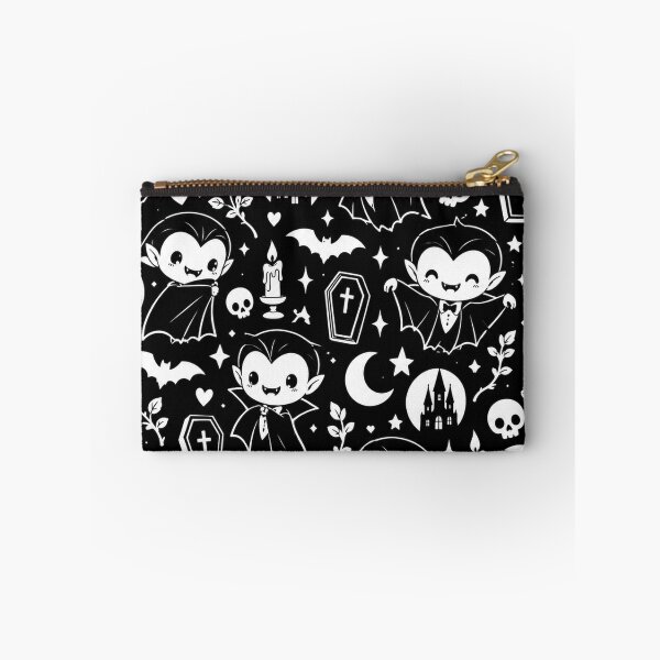 Item preview, Cute Vampire Pattern – Black & White Kawaii Gothic designed and sold by Flower Magic .