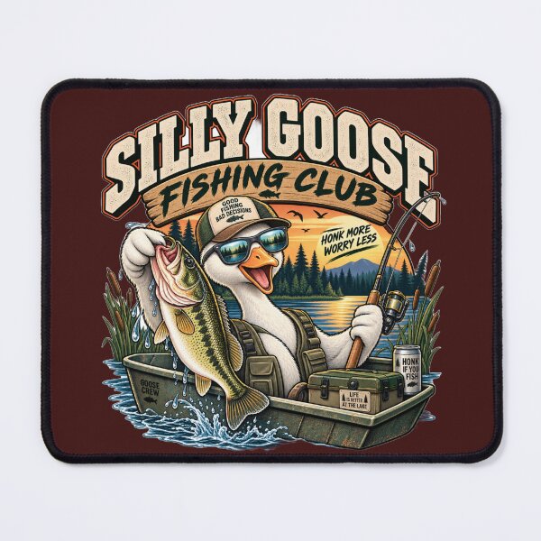 Item preview, Silly Goose Fishing Club – Funny Vintage Bass Fishing designed and sold by The Fishing Outfit.