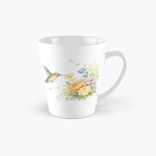 Item preview, Hummingbird Floral Watercolor Wildflower Cottagecore Garden Art Design designed and sold by inkoutninja.