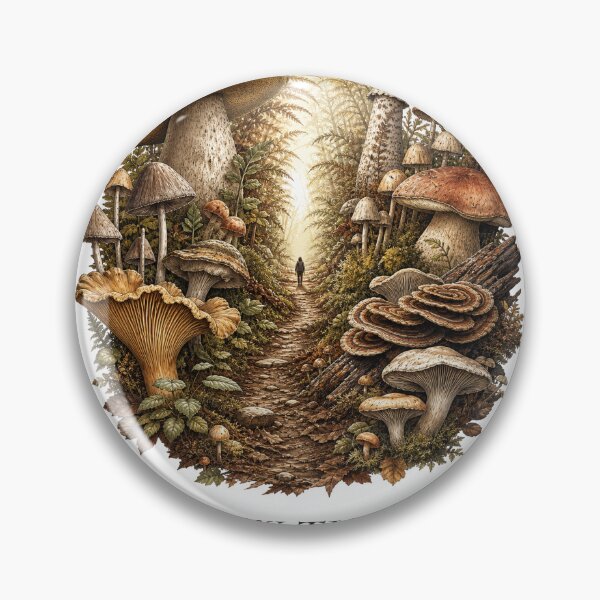 Item preview, Follow the Way, Mushroom Forest Path Illustration designed and sold by wildlifethings.