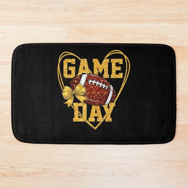 Item preview, Game Day Touchdown Football Heart Mom Girls Go Cheer Yellow designed and sold by Krwasatoune.