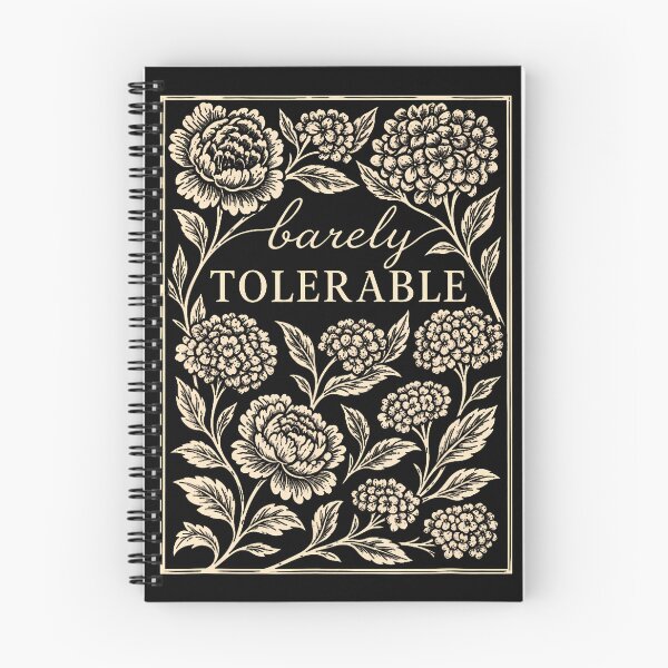 Item preview, Barely Tolerable Funny Floral Sarcastic Saying designed and sold by Krwasatoune.