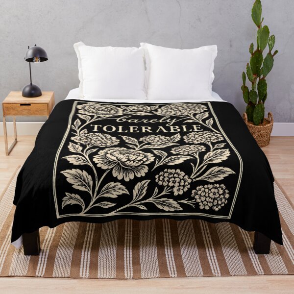 Item preview, Barely Tolerable Funny Floral Sarcastic Saying designed and sold by Krwasatoune.