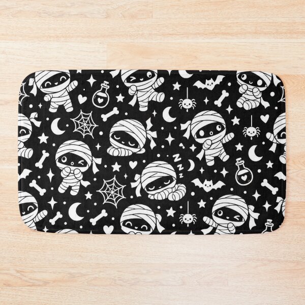 Item preview, Cute Mummy Pattern – Black & White Kawaii Halloween designed and sold by Flower Magic .