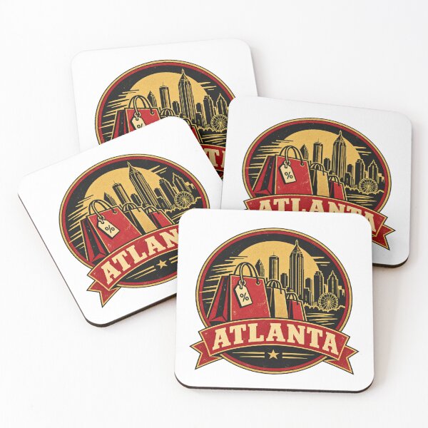 Item preview, Atlanta Black Friday Shirt – Retro Shopping Skyline Badge Design designed and sold by Globalcitytees.
