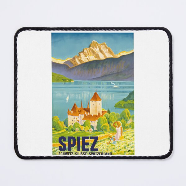 Item preview, Spiez Suisse Travel Poster designed and sold by RealArtIsBetteg.