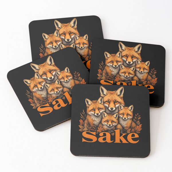 Item preview, Four Fox Sake Funny Pun Joke Sarcastic Humor designed and sold by Krwasatoune.