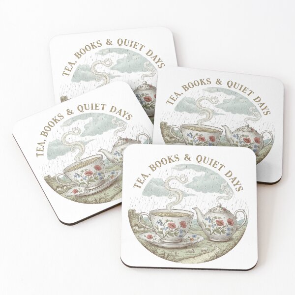 Item preview, Tea Books & Quiet Days Vintage British Cottage Design designed and sold by JL Studio - Cozy Arts.