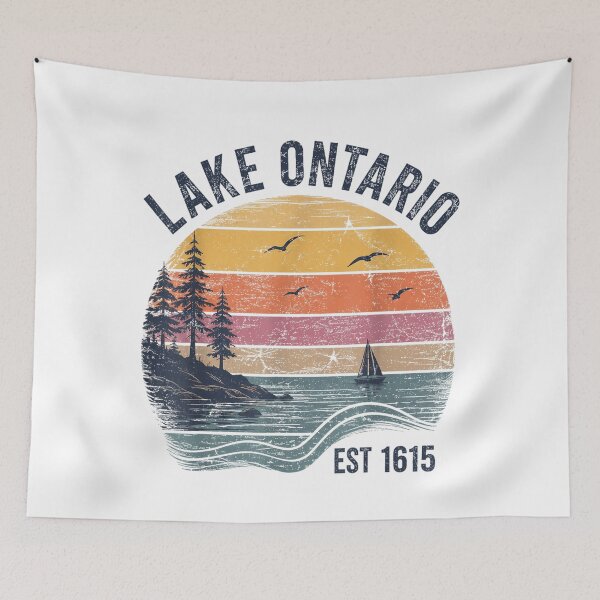 Item preview, Retro Sunset Great Lakes Lake Ontario designed and sold by Gargamal.