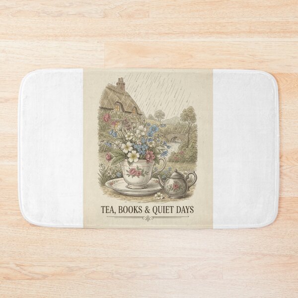Item preview, New Tea Books & Quiet Days Vintage British Cottage Design designed and sold by JL Studio - Cozy Arts.