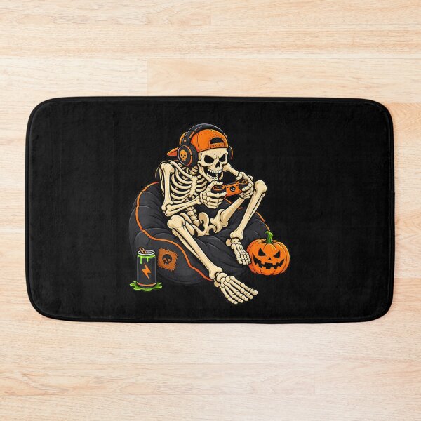 Item preview, Boys Halloween Skeleton Spooky Pumpkin Gaming Gamer Men Kids designed and sold by leevekaArt.