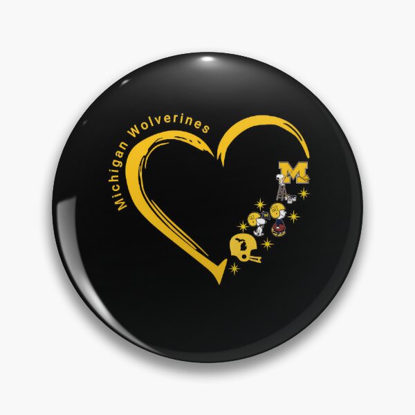 Item preview, Michigan Wolverines Heart Peanuts  designed and sold by sassyhumor.