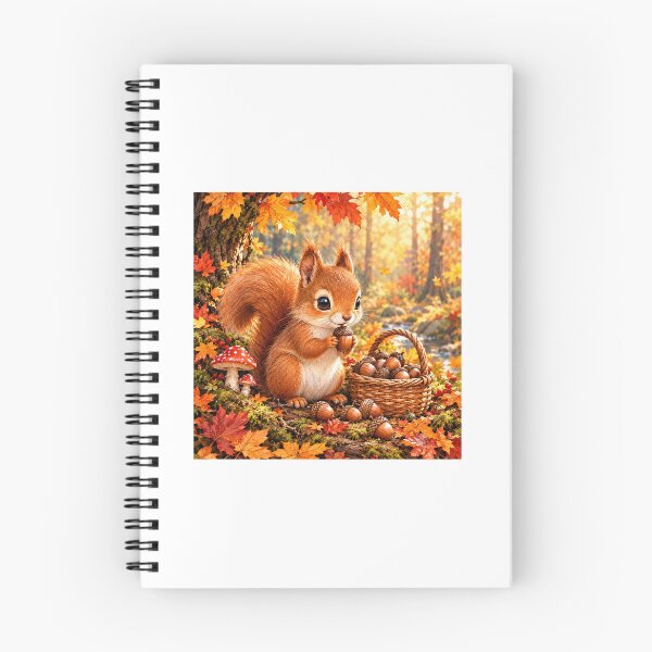 Item preview, Cute Squirrel Collecting Acorns – Hello Autumn designed and sold by NestDesigns01.