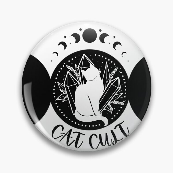 Item preview, Black and white cat cult design designed and sold by Strangestory.