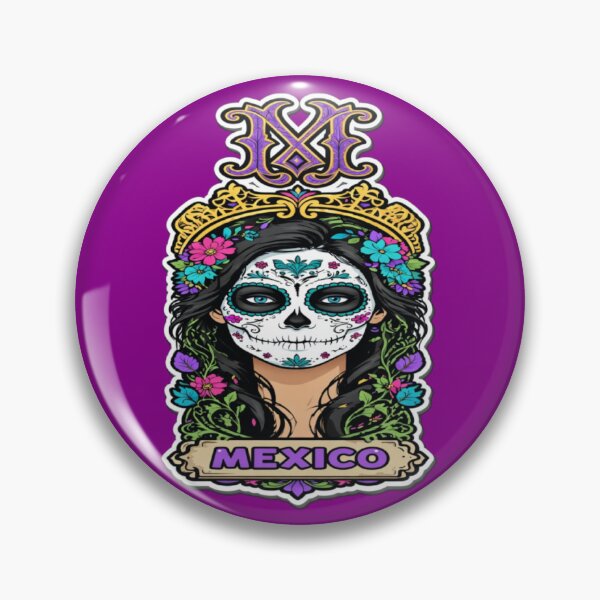 Item preview, Mexico Day of the Dead Catrina Neon Portrait designed and sold by FABIOLA1970.