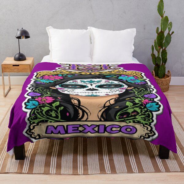 Item preview, Mexico Day of the Dead Catrina Neon Portrait designed and sold by FABIOLA1970.