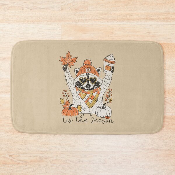 Item preview, Cozy Fall Raccoon Pumpkin Coffee Chaos designed and sold by Studio Bootleg.