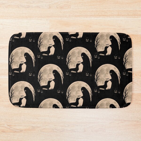 Item preview, Retro Dachshund Boop Ghost Halloween Moon Weiner Dog designed and sold by Eat-Apples.