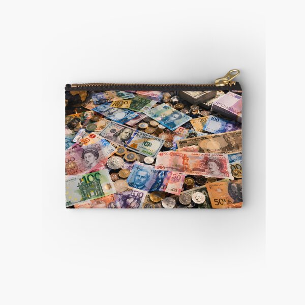 Item preview, World Currency and Banknotes Collage Art designed and sold by NeonRealmsStudio.