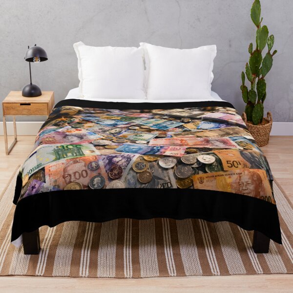 Item preview, World Currency and Banknotes Collage Art designed and sold by NeonRealmsStudio.