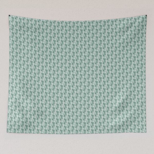 Item preview, Retro Twisted Vine Abstract Pattern in Light Teal designed and sold by Artistestella.
