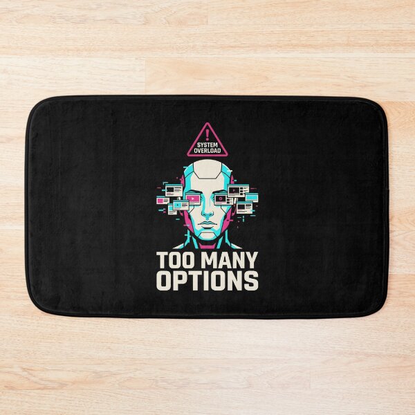 Item preview, Too Many Options System Overload Cyberpunk Glitch Art designed and sold by SplashTastic.