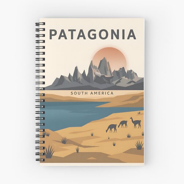 Item preview, Patagonia Vintage Travel Poster - Minimalist South America Mountain Art Print designed and sold by DuckOddity.