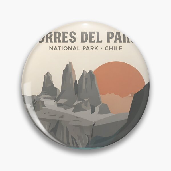 Item preview, Torres del Paine Vintage Travel Poster - Minimalist Chilean Patagonia Art Print designed and sold by DuckOddity.