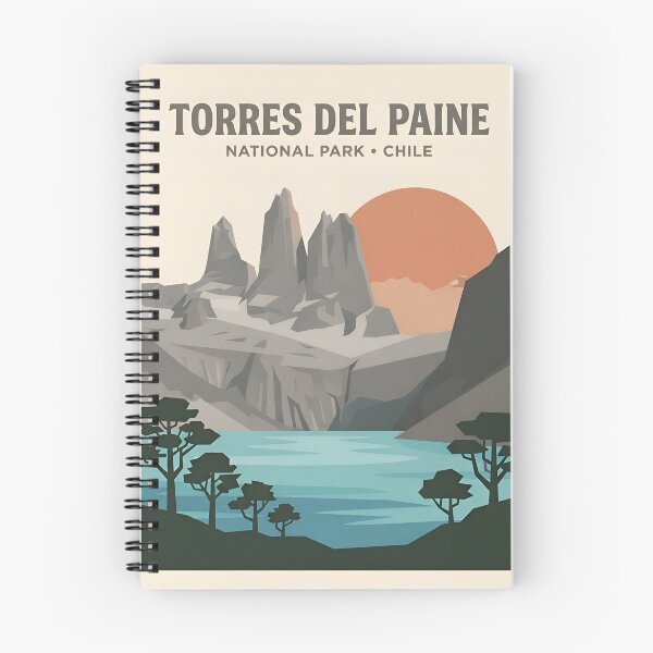 Item preview, Torres del Paine Vintage Travel Poster - Minimalist Chilean Patagonia Art Print designed and sold by DuckOddity.