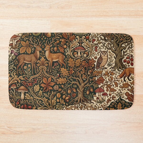 Item preview, Autumn Woodland Damask Pattern – Vintage Forest Folklore designed and sold by Ivy-Triggs.