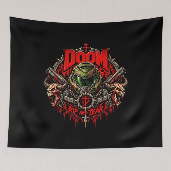 Item preview, Slayer Rip and Tear Helmet Shotgun Emblem designed and sold by Pandaburba.