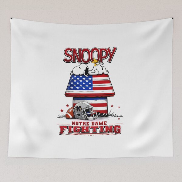 Item preview, Snoopy Notre Dame Fighting American Football Dog House designed and sold by GamingHeadset.
