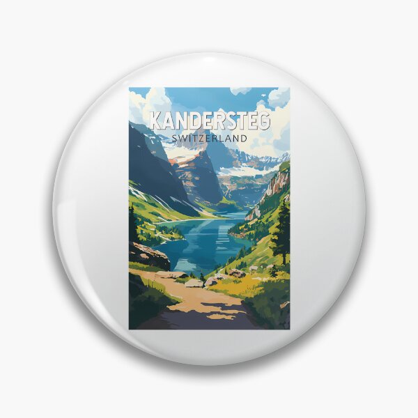 Item preview, Kandersteg Switzerland Travel Art Vintage designed and sold by RealArtIsBetteg.