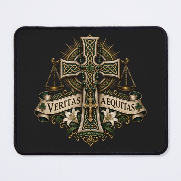 Item preview, Veritas Aequitas Celtic Cross designed and sold by NF Designs Studio DTF.