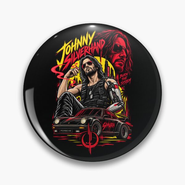 Item preview, Johnny Silverhand Cyberpunk 2077 Night City Samurai designed and sold by Pandaburba.