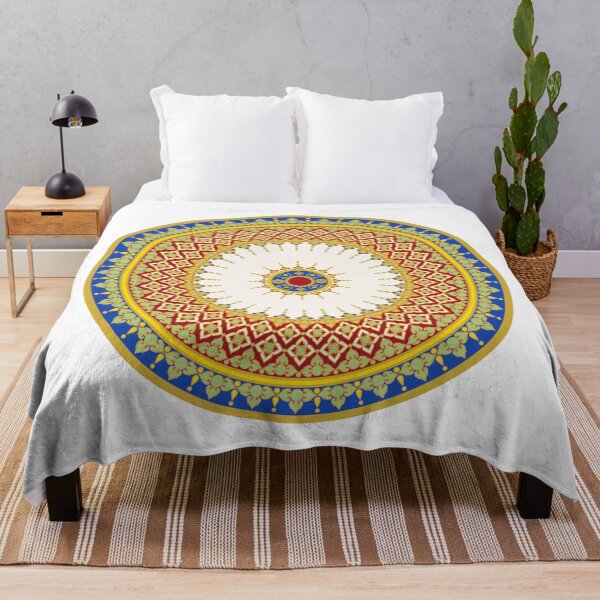 Item preview, Thai Inspired Blue Gold Mandala – Elegant Ornamental Pattern designed and sold by NongKhaoYai.