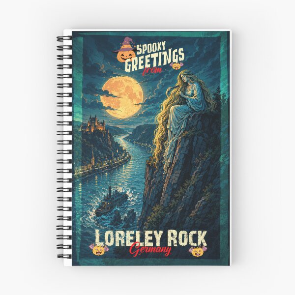 Item preview, Lorelei Rock in the Moonlight – The Siren of the Rhine designed and sold by Earth Celebration Designs.