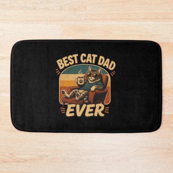 Item preview, Best Cat Dad Ever Retro Sunglasses Cat Portrait designed and sold by OlyvieArt.