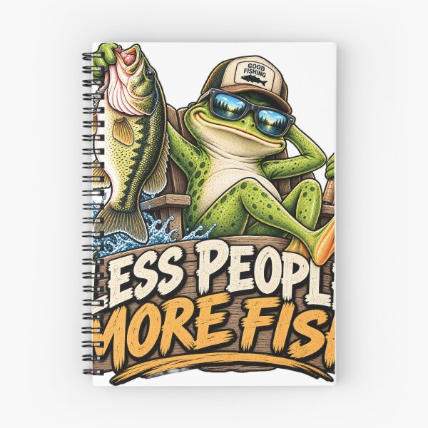 Item preview, Less People More Fish – Funny Frog Bass Fishing designed and sold by The Fishing Outfit.