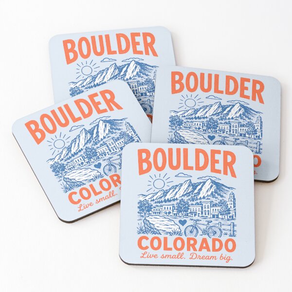 Item preview, Boulder Colorado Retro City designed and sold by HowToCanadian.