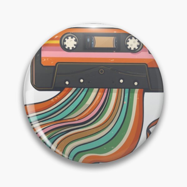 Item preview, Retro Cassette Tape Vintage 80s Wave Design designed and sold by Moonwood Atelier .