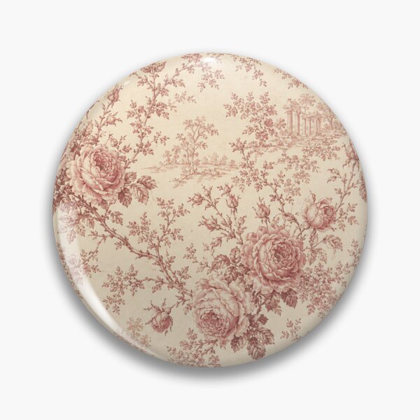 Item preview, Antique Rose Toile Vintage Cottage Pattern designed and sold by FairyArtCottage.