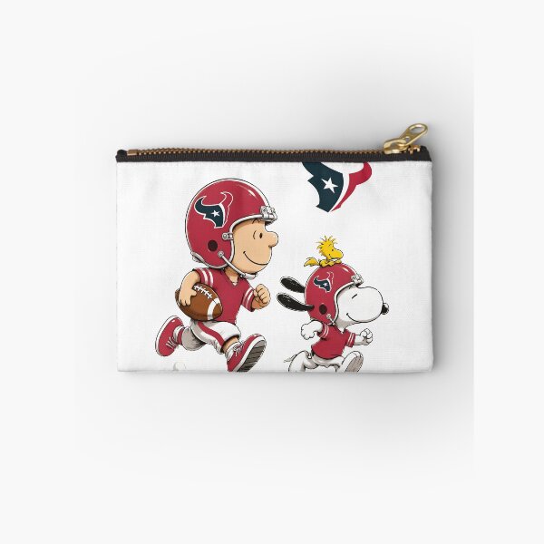 Item preview, Charlie Brown Snoopy Houston Texans Football Run designed and sold by ArtfulGlows.