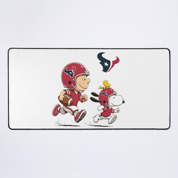Item preview, Charlie Brown Snoopy Houston Texans Football Run designed and sold by ArtfulGlows.