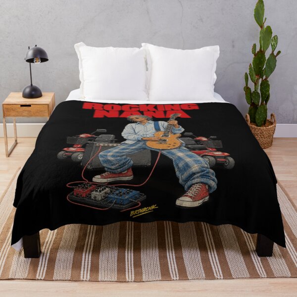 Item preview, Rocking Nana - Funny Grandma Guitar Rock Band Illustration designed and sold by BRTHRCNK01.