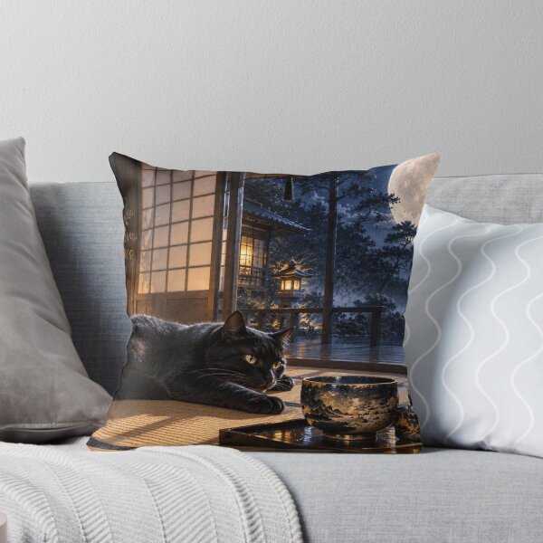 Item preview, Moonlit Tea Cat designed and sold by Silken moonlight .