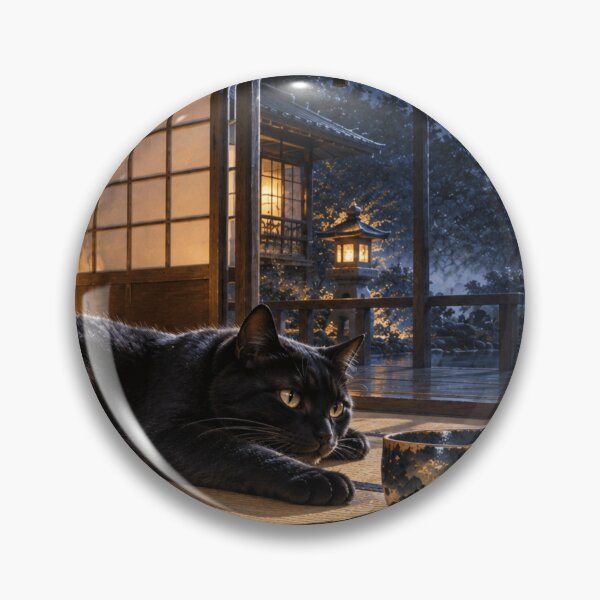Item preview, Moonlit Tea Cat designed and sold by Silken moonlight .
