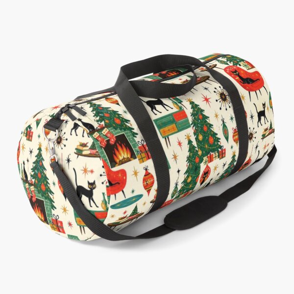 Item preview, Christmas Mid Century Cat Abstract Art | Retro Geometric Shapes Modern Vintage Design designed and sold by flowerpower999.