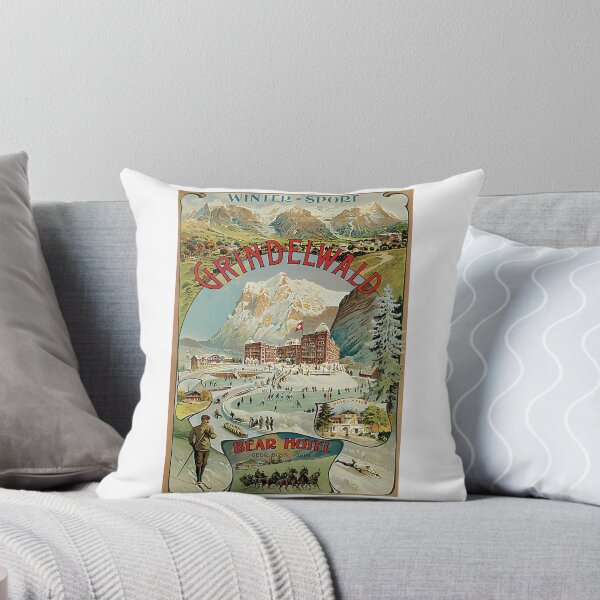 Item preview, Vintage Grindelwald Swiss Winter Sport Travel Advert designed and sold by RealArtIsBetteg.
